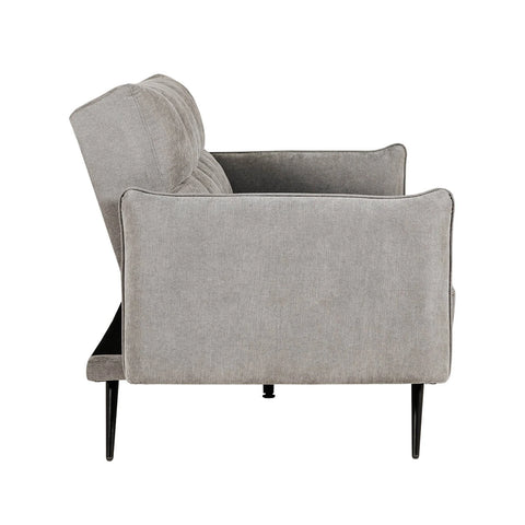 Hull Grey Fabric Click Clack Sofa Bed - Side View of Sofabed