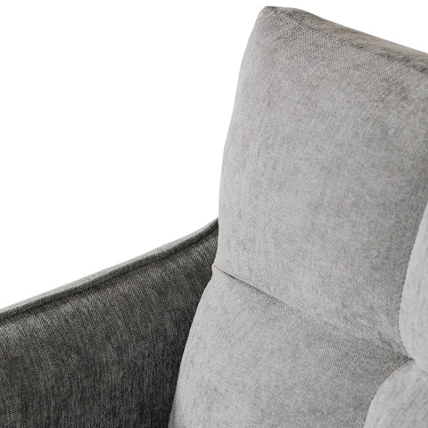 Hull Grey Fabric Click Clack Sofa Bed - Close Up of Edging on Sofabed