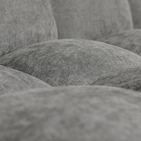 Hull Grey Fabric Click Clack Sofa Bed - Close up of Tuft Design Seating