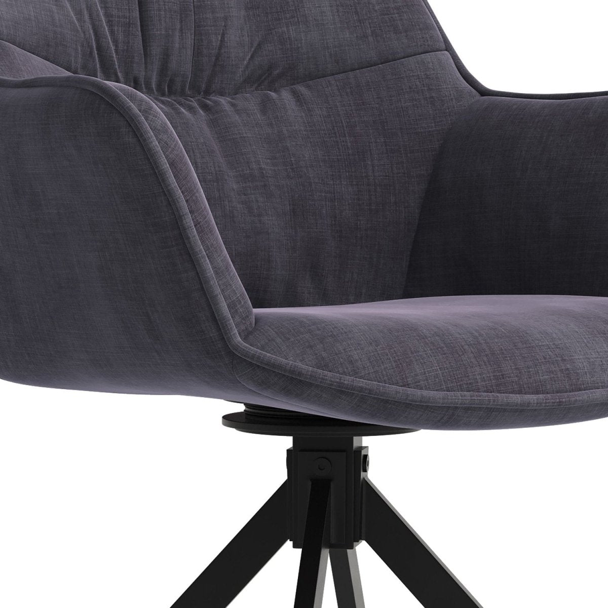 Lightweight velvet dining chair with supportive backrest - Pendle Village Furniture