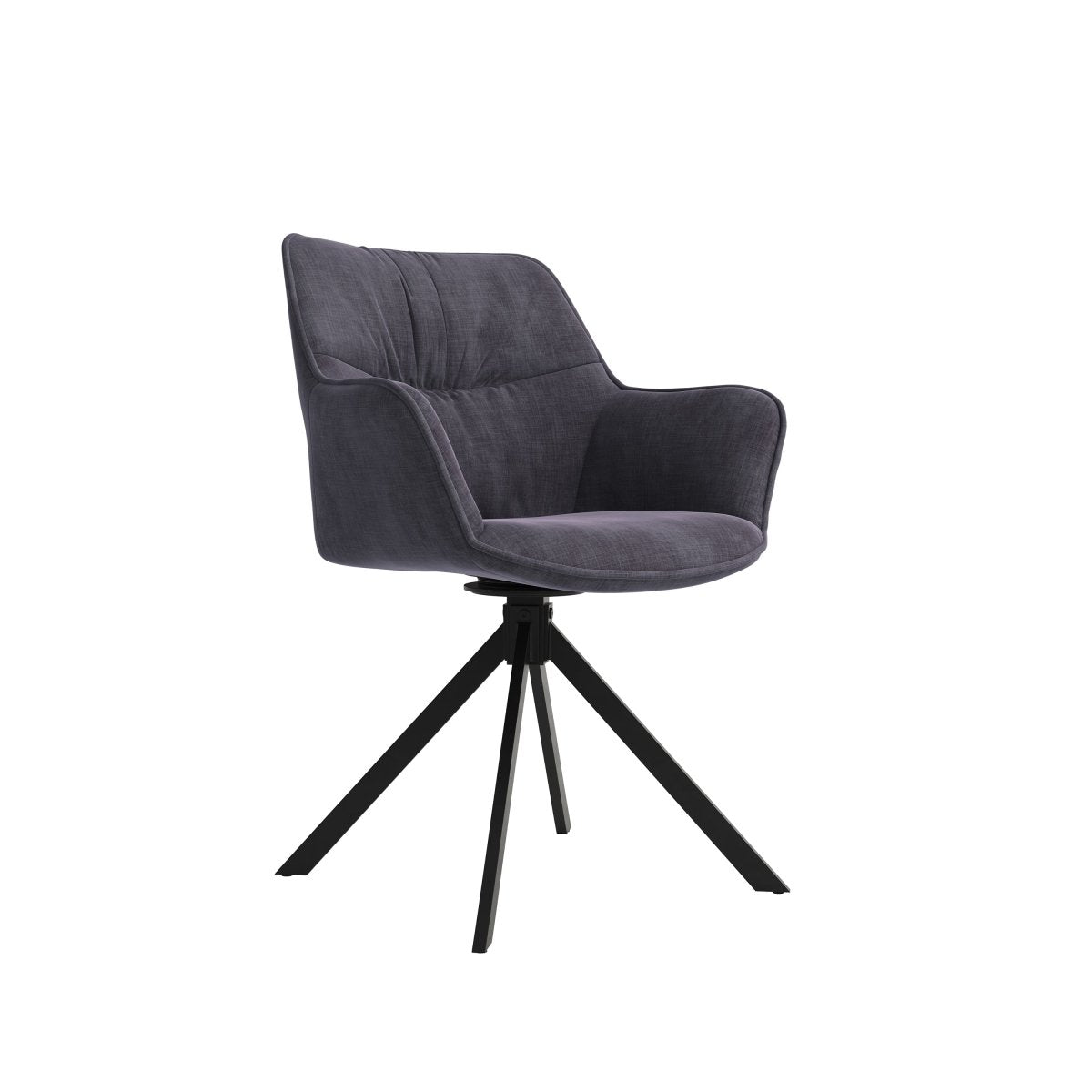 Set of 4 Comic Graphite Dining Chairs - Pendle Village Furniture