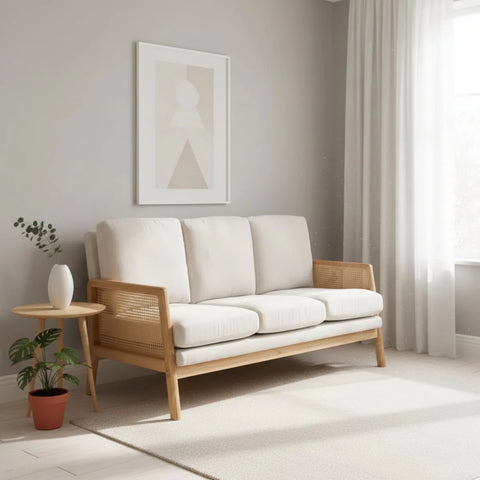 Modern sofa set with stylish and comfortable seating.