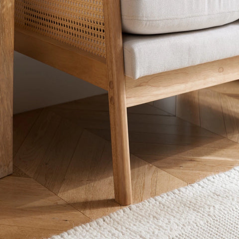Strong wooden legs providing stable support.