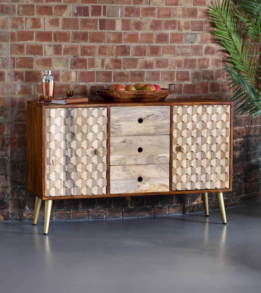 Igna 2 Doors 3 Drawers Sideboard - Pendle Village Furniture