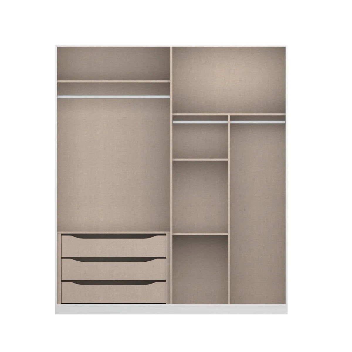 Interior 3 Drawer For Wardrobes - Orange - Style 1 - 9895 - Interior view
