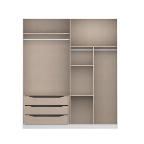 Interior 3 Drawer For Wardrobes - Orange - Style 1 - 9895 - Interior view