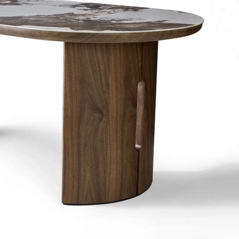 Izabella Walnut & Pandora Dining Table - W200cm