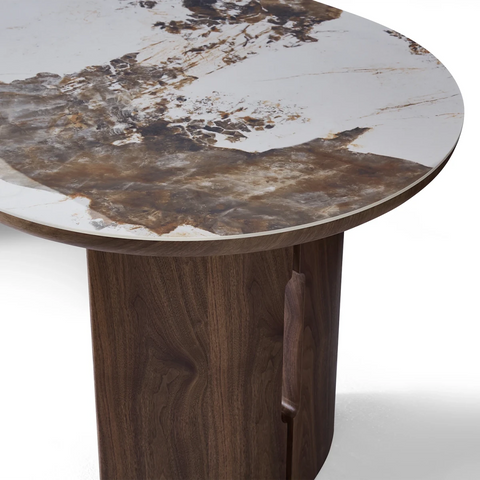 Izabella Walnut & Pandora Dining Table - W200cm