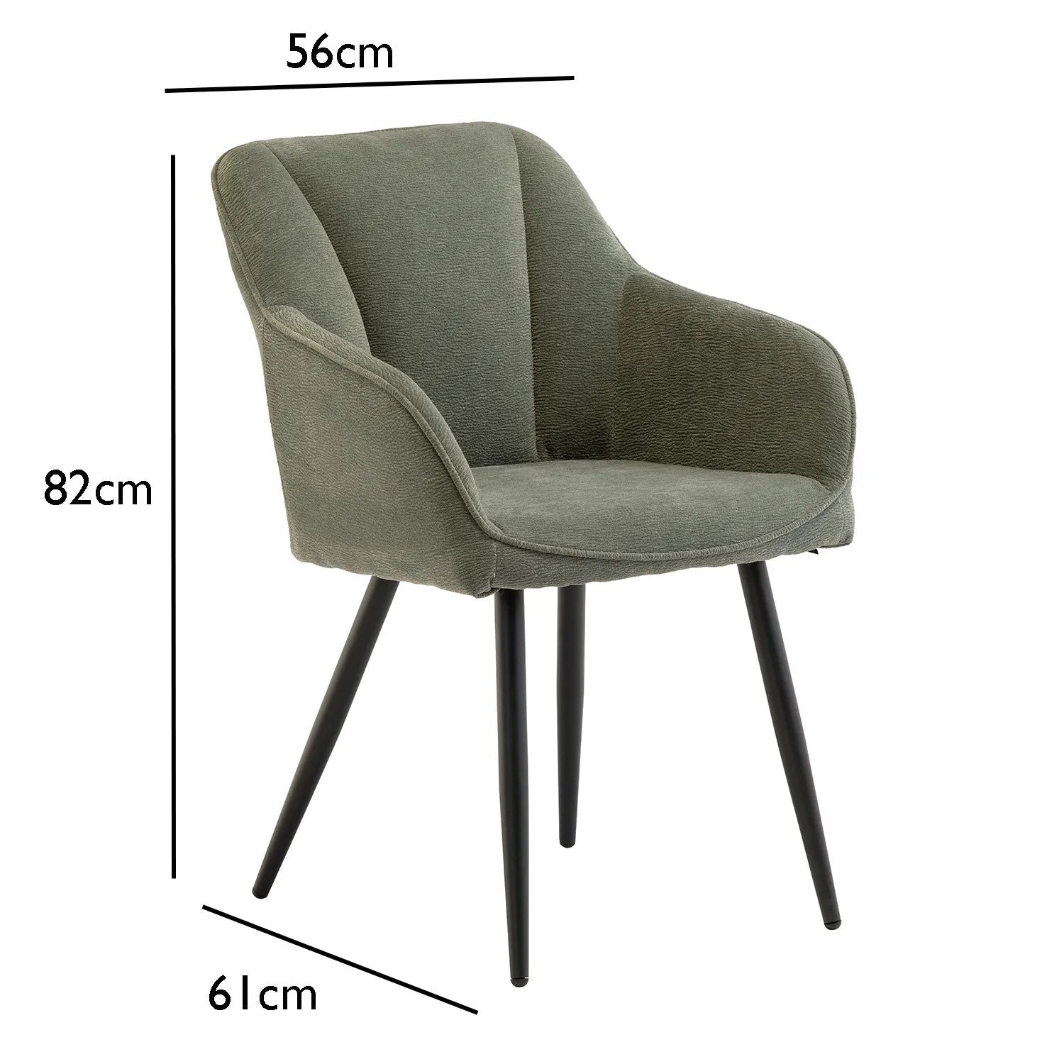 Jade Mint Green Fabric Dining Armchair – Set of 4 - Pendle Village Furniture