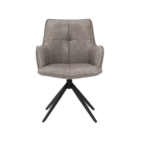 Jaxon Set of 4 PU Leather Swivel Dining Armchairs