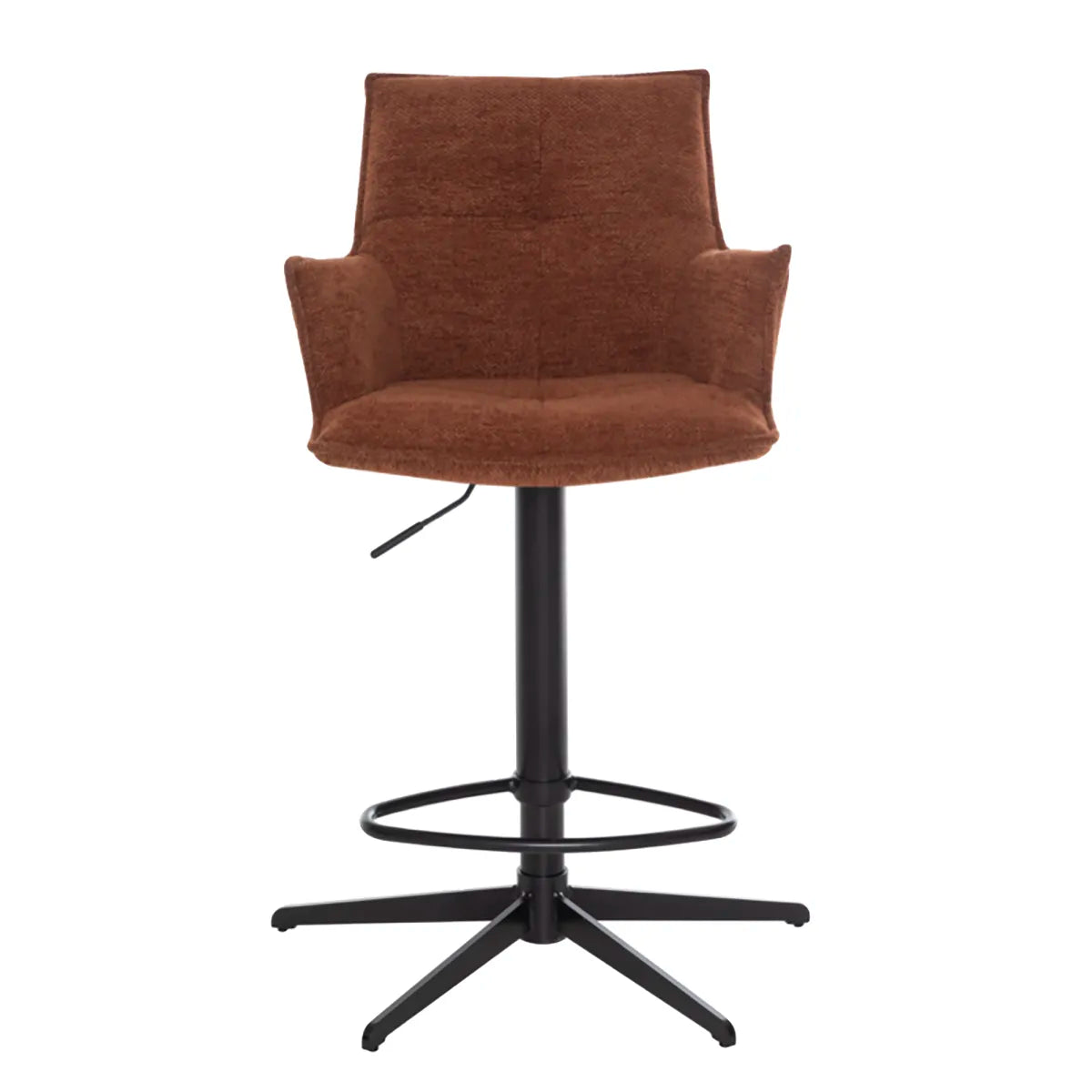 Jaxon Green Fabric Swivel Counter Stool with Arms – Set of 2