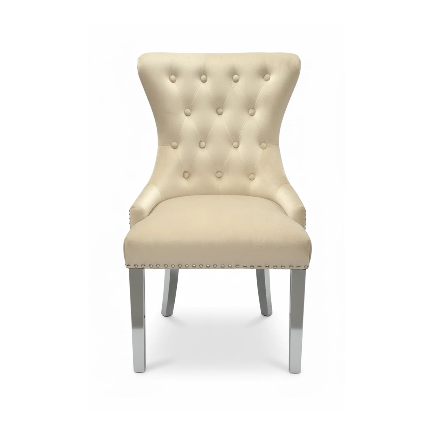 Arianna Cream Marble Top Dining Table with Jessica Chairs Set - Pendle Village Furniture