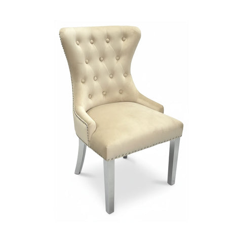 Arianna Cream Marble Top Dining Table with Jessica Chairs Set - Pendle Village Furniture