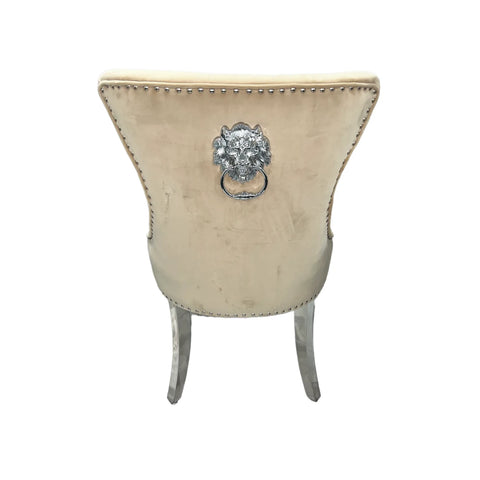 Arianna Cream Marble Top Dining Table with Jessica Chairs Set - Pendle Village Furniture