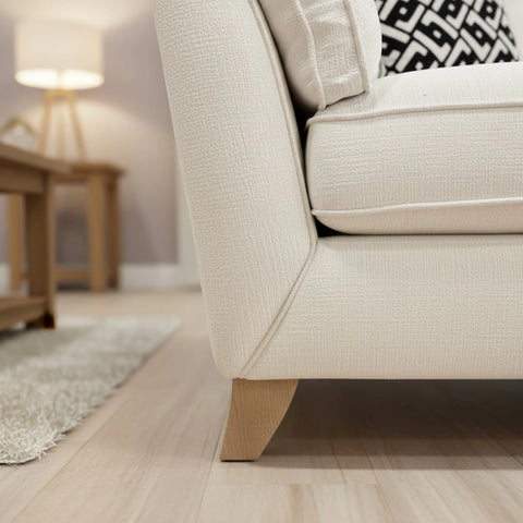 Stylish wooden legs with refined turned detailing.