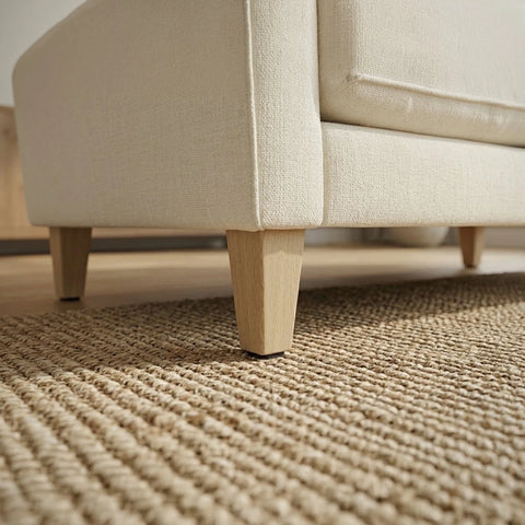 Elegant wooden sofa legs with smooth tapered finish.