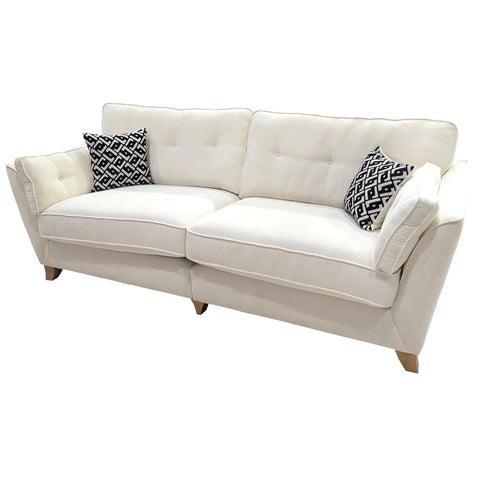 Comfortable four-seater fabric sofa with deep seating and stylish finish.