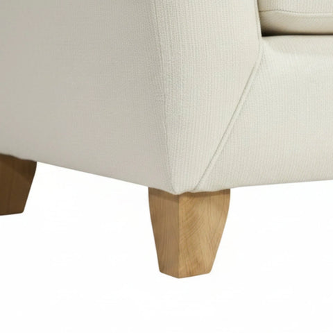 Elegant wooden sofa legs with smooth tapered finish.