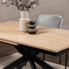 Close up table top of Julian Oak Effect Extending Dining Table 160-200cm