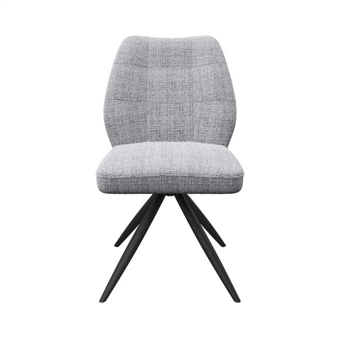 Julio Grey Fabric Swivel Dining Chairs – Available in Set of 2,4, 6 and 8