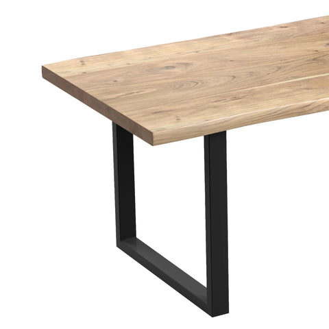 Jupiter Acacia Live Edge 180cm Dining Table with U Leg Base