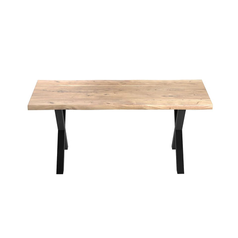 Jupiter Acacia Live Edge 180cm Dining Table with X Leg Base