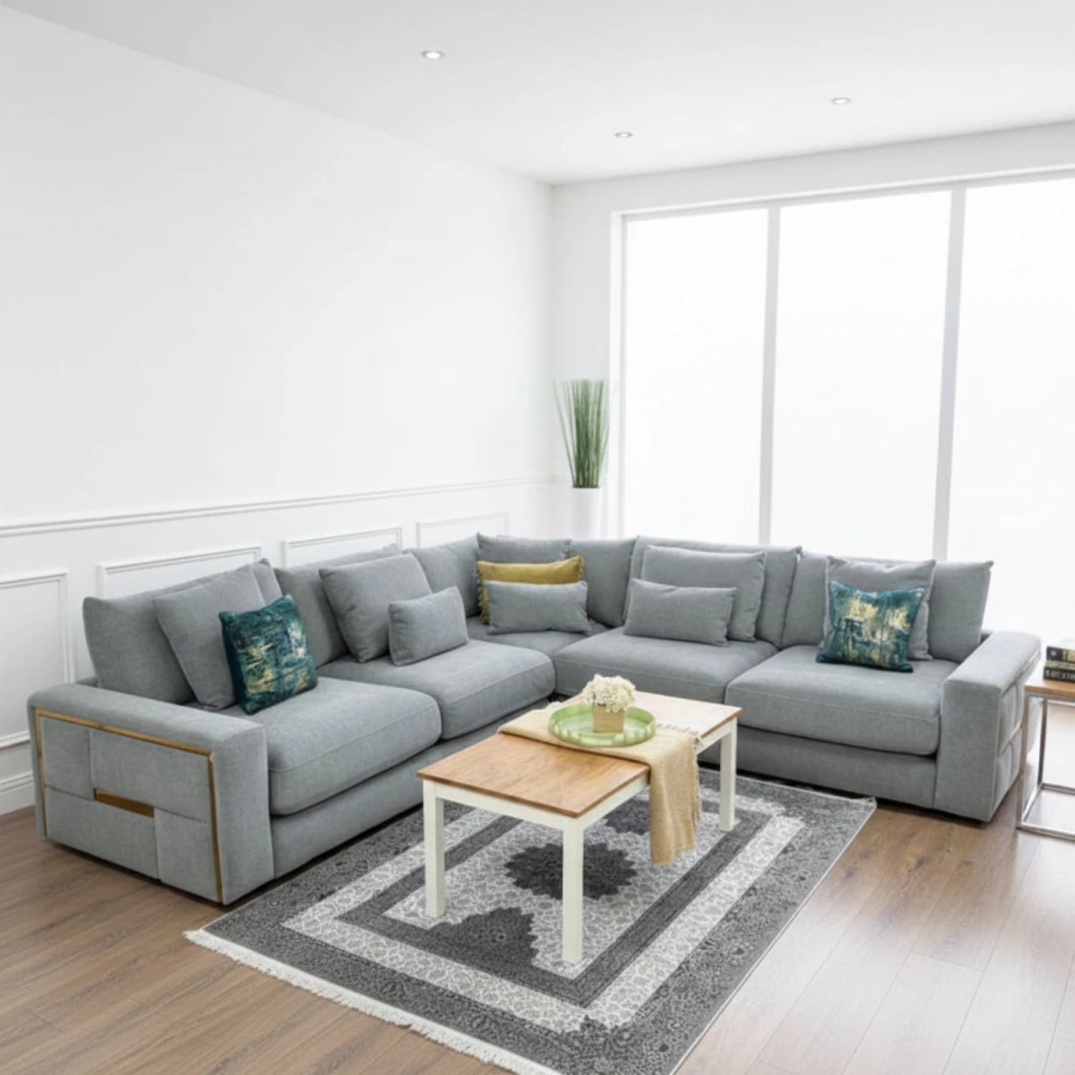 Contemporary corner sofa creating a premium living space.