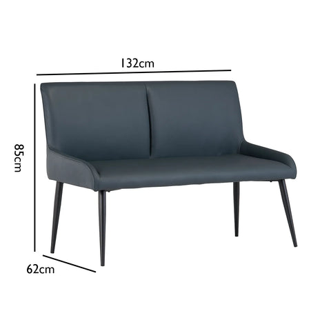 Kabana Faux Leather Dining Bench – Seats 2 to 3 - Pendle Village Furniture