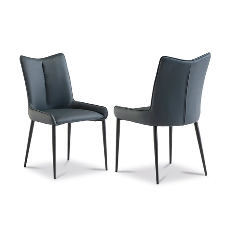 Kabana Teal Faux Leather Dining Chair – Set of 4 - Pendle Village Furniture