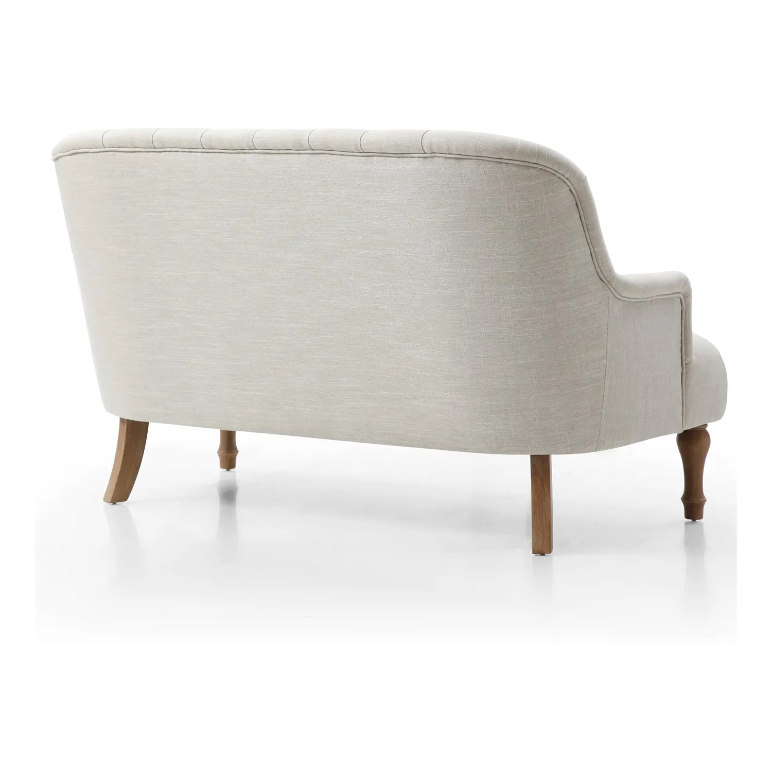 Bia Traditional Cream Linen Fabric 2 Seater Sofa - Pendle Village Furniture