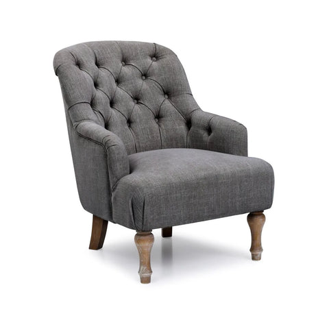 Bia Linen Accent Chair – Cream or Charcoal - Pendle Village Furniture