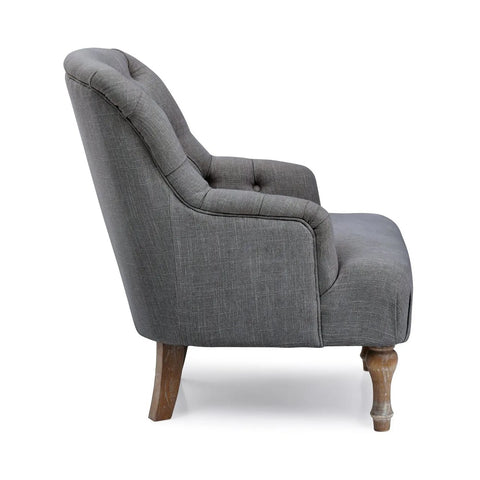 Bia Linen Accent Chair – Cream or Charcoal - Pendle Village Furniture