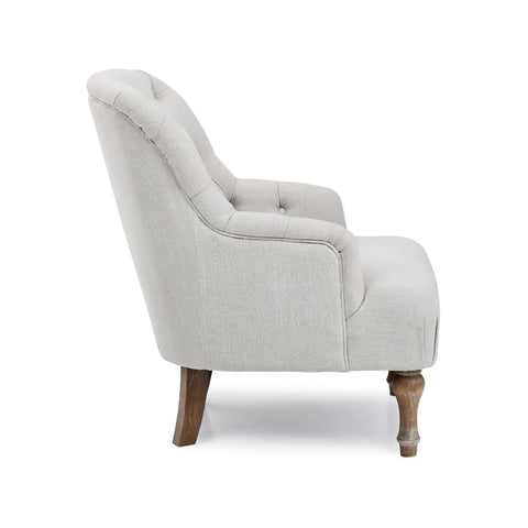 Bia Linen Accent Chair – Cream or Charcoal - Pendle Village Furniture
