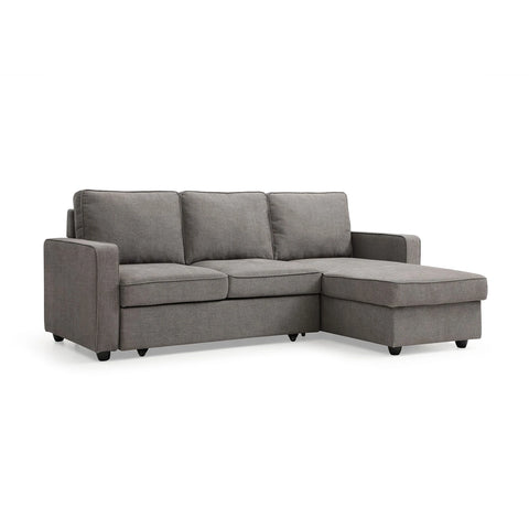 Mandy Grey Fabric Corner Sofabed with Storage - Pendle Village Furniture