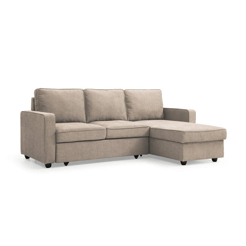 Mandy Natural Fabric Corner Sofabed with Storage - Pendle Village Furniture