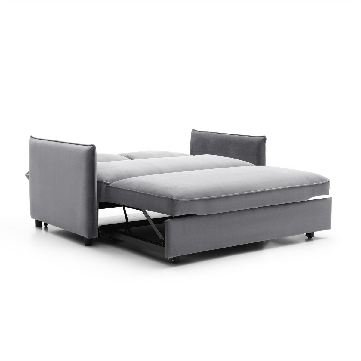 Claire Plush Velvet Grey Sofa Bed - Pendle Village Furniture
