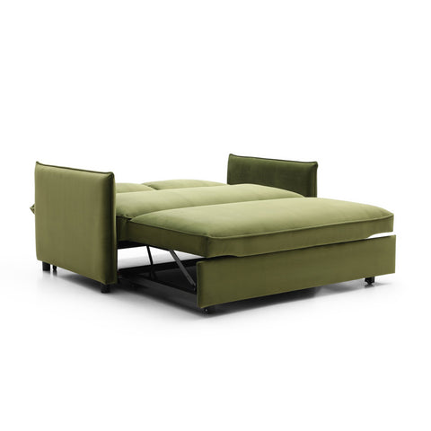 Claire 2 Seater Sofa Bed Compact size for Small Spaces, Choice of 3 Colours Grey Olive and Orange Free Express Delivery - 003
