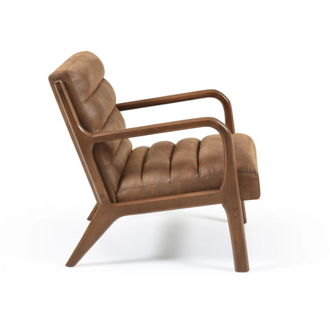 Inca Achilles Brown PU Accent Chair - Pendle Village Furniture