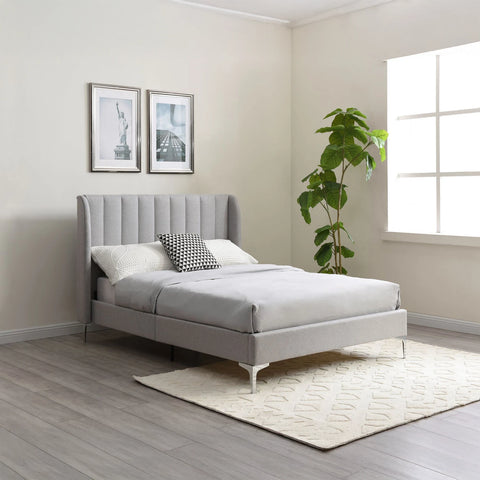 Neptune Grey Faux Wool Bed  Super King Size