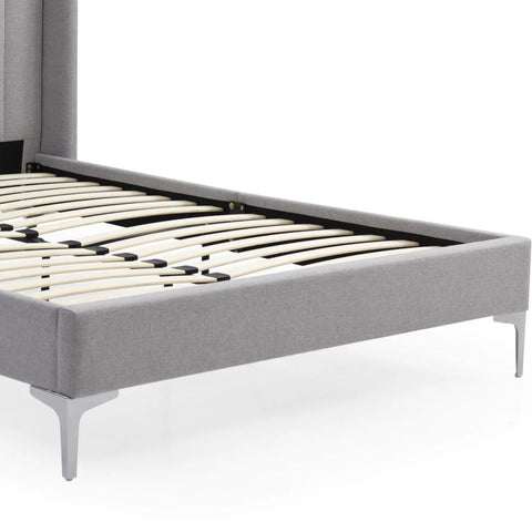 Neptune Grey Faux Wool Upholstered Super King Bed