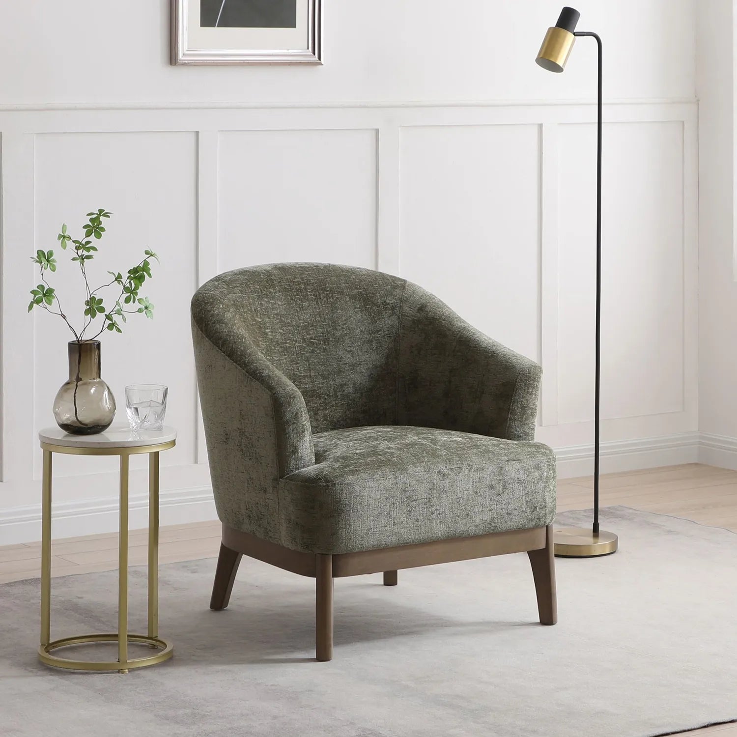 Leto Chenille Accent Chair - Pendle Village Furniture