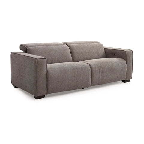 Prime 3 Seater Electric Recliner Sofa in Mole Chenille Fabric - Pendle Village Furniture