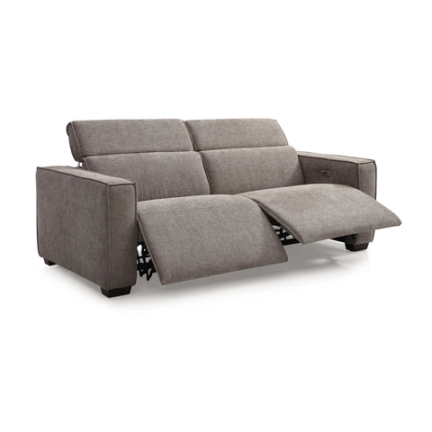 Prime 3 Seater Electric Recliner Sofa in Mole Chenille Fabric - Pendle Village Furniture