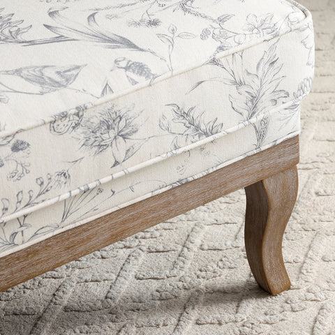 Hastings Traditional Wooden Armchair in Meadow Print Natural - Pendle Village Furniture
