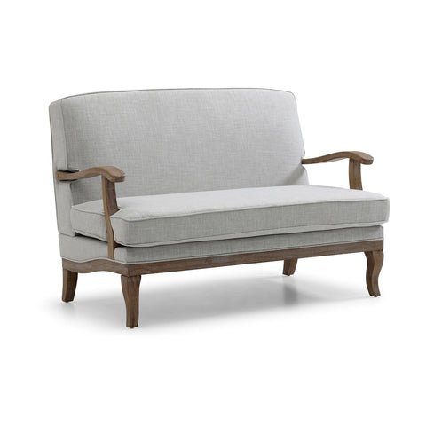 Hastings Two Seater Chair in Antheia Cream Textured Linen - Pendle Village Furniture