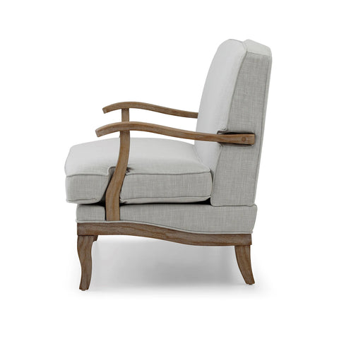 Hastings Two Seater Chair in Antheia Cream Textured Linen - Pendle Village Furniture