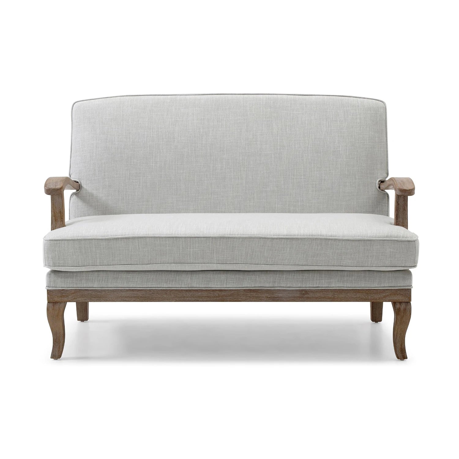 Hastings Two Seater Chair in Antheia Cream Textured Linen - Pendle Village Furniture