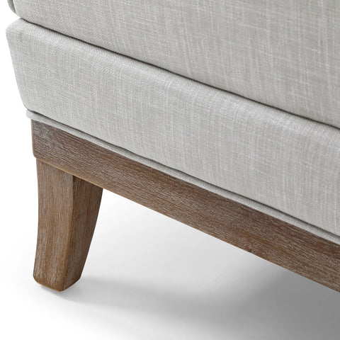 Hastings Two Seater Chair in Antheia Cream Textured Linen - Pendle Village Furniture