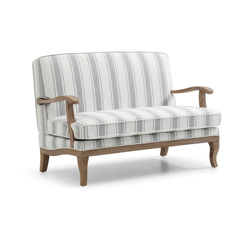 Hastings Two Seater Chair in Gaia Natural Textured Stripe - Pendle Village Furniture