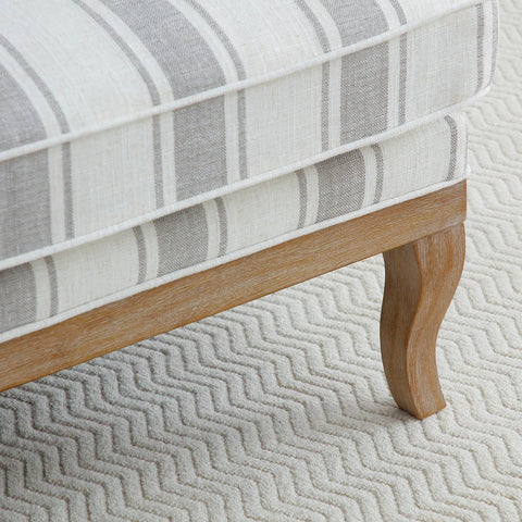 Hastings Two Seater Chair in Gaia Natural Textured Stripe - Pendle Village Furniture